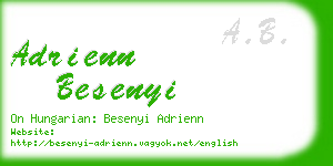 adrienn besenyi business card